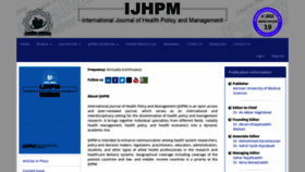 What Ijhpm.com website looks like in 2024 