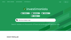 What Investimonials.com website looks like in 2024 