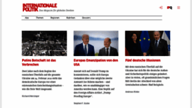 What Internationalepolitik.de website looks like in 2024 