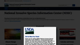 What Invasivespeciesinfo.gov website looks like in 2024 