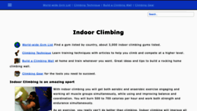 What Indoorclimbing.com website looks like in 2024 