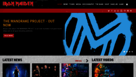 What Ironmaiden.com website looks like in 2024 