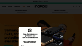 What Incipio.com website looks like in 2024 
