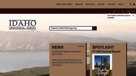 What Idahogeology.org website looks like in 2024 