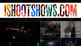 What Ishootshows.com website looks like in 2024 