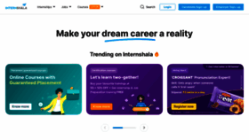 What Internshala.com website looks like in 2024 