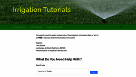 What Irrigationtutorials.com website looks like in 2024 
