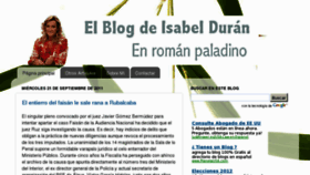 What Isabelduran.com website looked like in 2011 (12 years ago)