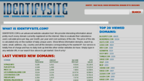 What Identifysite.com website looked like in 2011 (12 years ago)