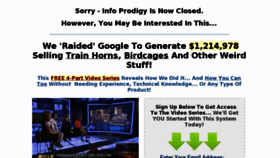 What Infoprodigy.com website looked like in 2011 (12 years ago)
