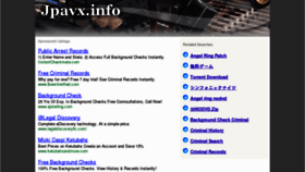 What Jpavx.info website looked like in 2012 (12 years ago)