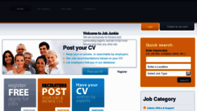 What Jobjunkie.co.za website looked like in 2012 (11 years ago)