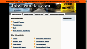 What Jobvacancies.com website looked like in 2012 (11 years ago)