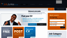 What Jobjunkie.co.za website looked like in 2013 (10 years ago)