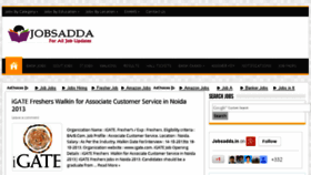 What Jobsadda.in website looked like in 2013 (10 years ago)
