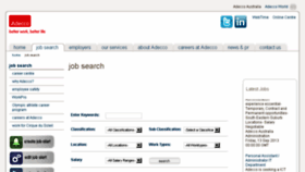 What Jobs.adecco.com.au website looked like in 2013 (10 years ago)