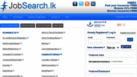 What Jobsearch.lk website looked like in 2013 (10 years ago)