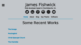 What Jamesfishwick.com website looked like in 2013 (10 years ago)