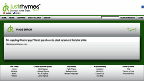 What Justrhymes.com website looked like in 2014 (10 years ago)