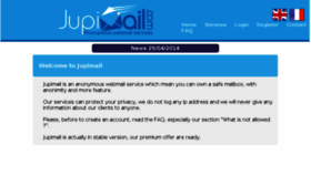 What Jupimail.com website looked like in 2014 (10 years ago)