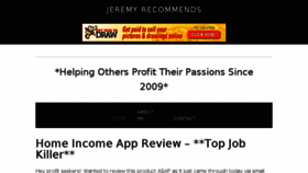What Jeremyrecommends.com website looked like in 2014 (10 years ago)