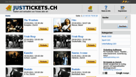 What Justtickets.ch website looked like in 2011 (13 years ago)