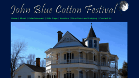 What Johnbluecottonfestival.com website looked like in 2014 (9 years ago)
