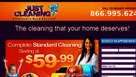 What Justcleaningco.com website looked like in 2014 (9 years ago)