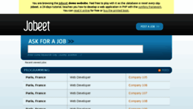 What Jobeet.org website looked like in 2014 (9 years ago)