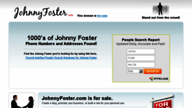 What Johnnyfoster.com website looked like in 2014 (9 years ago)