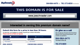 What Joeschroeder.com website looked like in 2014 (9 years ago)