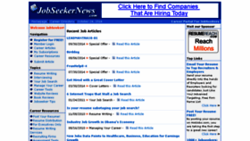 What Jobseekernews.com website looked like in 2014 (9 years ago)