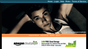 What Justinbieberfanfictionplus.com website looked like in 2014 (9 years ago)