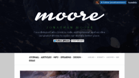 What Jonathanmoore.com website looked like in 2014 (9 years ago)