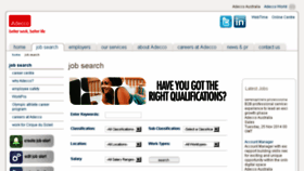 What Jobs.adecco.com.au website looked like in 2014 (9 years ago)