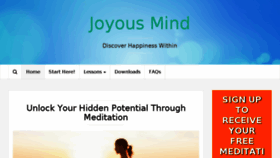 What Joyousmind.com website looked like in 2014 (9 years ago)