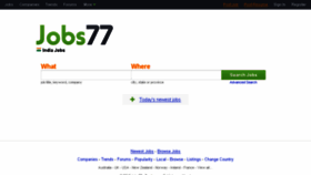 What Jobs77.in website looked like in 2015 (9 years ago)