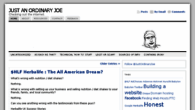 What Justanordinaryjoe.com website looked like in 2015 (9 years ago)