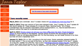 What Javatester.org website looked like in 2015 (9 years ago)
