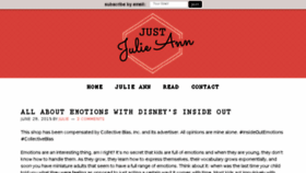 What Justjulieann.com website looked like in 2015 (8 years ago)