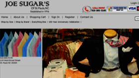 What Joesugars.com website looked like in 2015 (8 years ago)