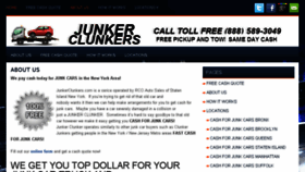 What Junkerclunkers.com website looked like in 2015 (8 years ago)