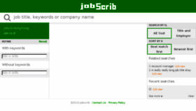 What Jobscrib.com website looked like in 2015 (8 years ago)