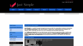 What Justsimple.com.au website looked like in 2015 (8 years ago)