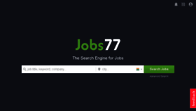 What Jobs77.in website looked like in 2016 (8 years ago)