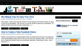 What Justtipsandtricks.com website looked like in 2016 (8 years ago)