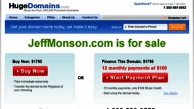 What Jeffmonson.com website looked like in 2016 (8 years ago)