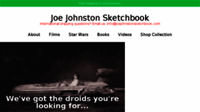 What Joejohnstonsketchbook.com website looked like in 2016 (9 years ago)