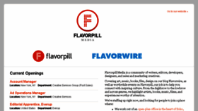 What Jobs.flavorpill.com website looked like in 2016 (8 years ago)