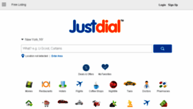 What Justdial.com website looked like in 2016 (8 years ago)